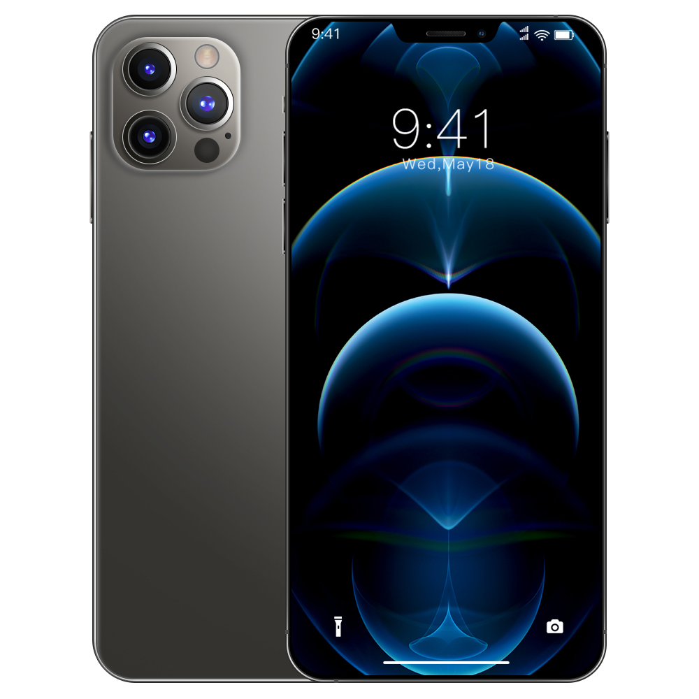 Смартфон i12 Pro Max +, 6,7 дюйма, 12 + 512 ГБ, Android, 10 ядер, 5G LET phone 3, камера MTK6889, распознавание лица, разблокированный мобильный телефон