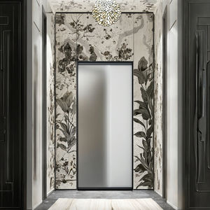 Kit per Porta Scorrevole Moderna con Apertura Laterale, Binario Nascosto in Alluminio e Vetro, Ferramenta per Porta Fantasma, Superficie Rifinita - Product Image 3