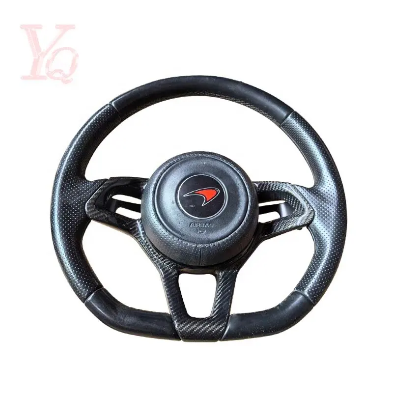 Mclaren MP4 12C OEM 11N2900CP 11N2901CP 11N3336CP 11N3337CP用のオリジナル中古フロントレザーカーボンファイバーステアリング