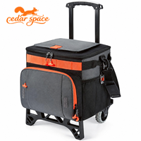 Sac isotherme souple à roulettes Cedar Space 30L, étanche, portable, maintien de la glace pendant 5 jours pour le camping en plein air