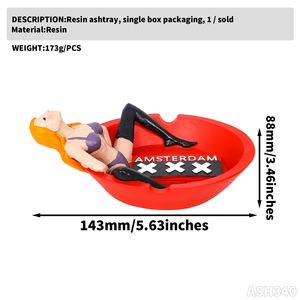 Accessoires pour fumeurs en résine, design de <span class=keywords><strong>femme</strong></span> en bikini assise sur un cendrier avec ses jambes écartées, vente en gros - Product Image 2