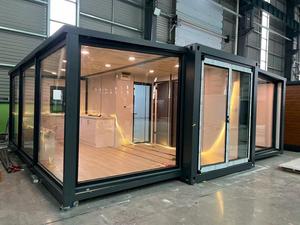 Porte d'entrée en aluminium innovante, sûre et autonome, pour <span class=keywords><strong>maison</strong></span> conteneur extensible, avec décoration moderne et esthétique - Product Image 5