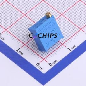 Resistencia Ajustable/Potenciómetro 3296P-1-104LF, Componente de Orificio Pasante (THT)-3P, 9.5x4.8mm, Resistencia de 100kOhm, 10%, 500mW, 100ppm ℃ - Product Image 1