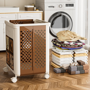 <span class=keywords><strong>Panier</strong></span> à <span class=keywords><strong>linge</strong></span> <span class=keywords><strong>sale</strong></span> pliable de style vintage en PP, grande capacité, gain de place, pour salle de bain, outil magique pour le rangement et le changement - Product Image 3