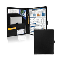 Porte-documents en cuir personnalisé A4 noir, classeur, porte-documents, organiseur de fichiers, classeur