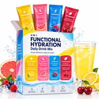 Poudre d'hydratation électrolytique 4-en-1 OEM avec créatine et magnésium en sachets pour l'entraînement matinal et la nuit, saveurs assorties