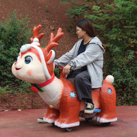 Véhicule Électrique Animatronique en Forme de Cerf de Dessin Animé, à Batterie, pour Enfants, Direct Usine, pour Parc d'Attractions