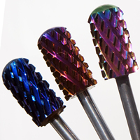 Outils de nail art de haute qualité, embouts de ponceuse à ongles en carbure de tungstène violet à surface lisse 3XC 4XC 5XC, embouts de ponceuse à ongles de grande taille