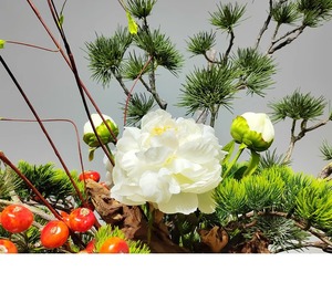 Nouvelles décorations de style chinois, plantes et arrangements floraux simulés pour hôtels, restaurants, hall d'entrée, <span class=keywords><strong>fleurs</strong></span> en pot - Product Image 5