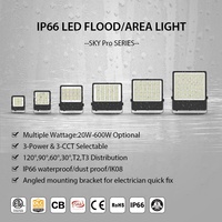 Lampu Parkir Luar Ruangan Besar Tahan Air IP66 Hemat Energi, Lampu Sorot Led 100W 150W 200W Dapat Dipilih