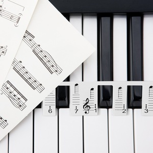 Tabla de notas de Piano de 61 teclas, pegatinas de teclado de Piano extraíbles antiadherentes con pentagrama de música y notación <span class=keywords><strong>Musical</strong></span> numerada para principiantes - Product Image 5