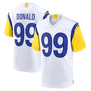 Nuevo al por Mayor 12 #   Puka Nacua 17 #   Adams 8 #   Versículo 99 #   <span class=keywords><strong>Donald</strong></span> 9 # Camisetas de Fútbol Americano Bordadas de los Stafford Los Angeles Limited - Product Image 5