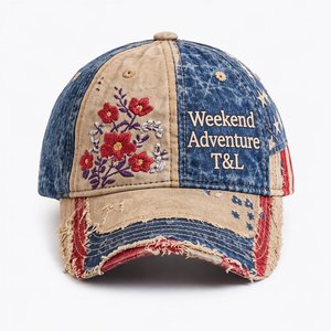 Gorra de Béisbol de 6 Paneles de Mezclilla Lavada con Logotipo Personalizado Bordado Plano, Estilo Vintage, Fabricante de Gorras - Product Image 2