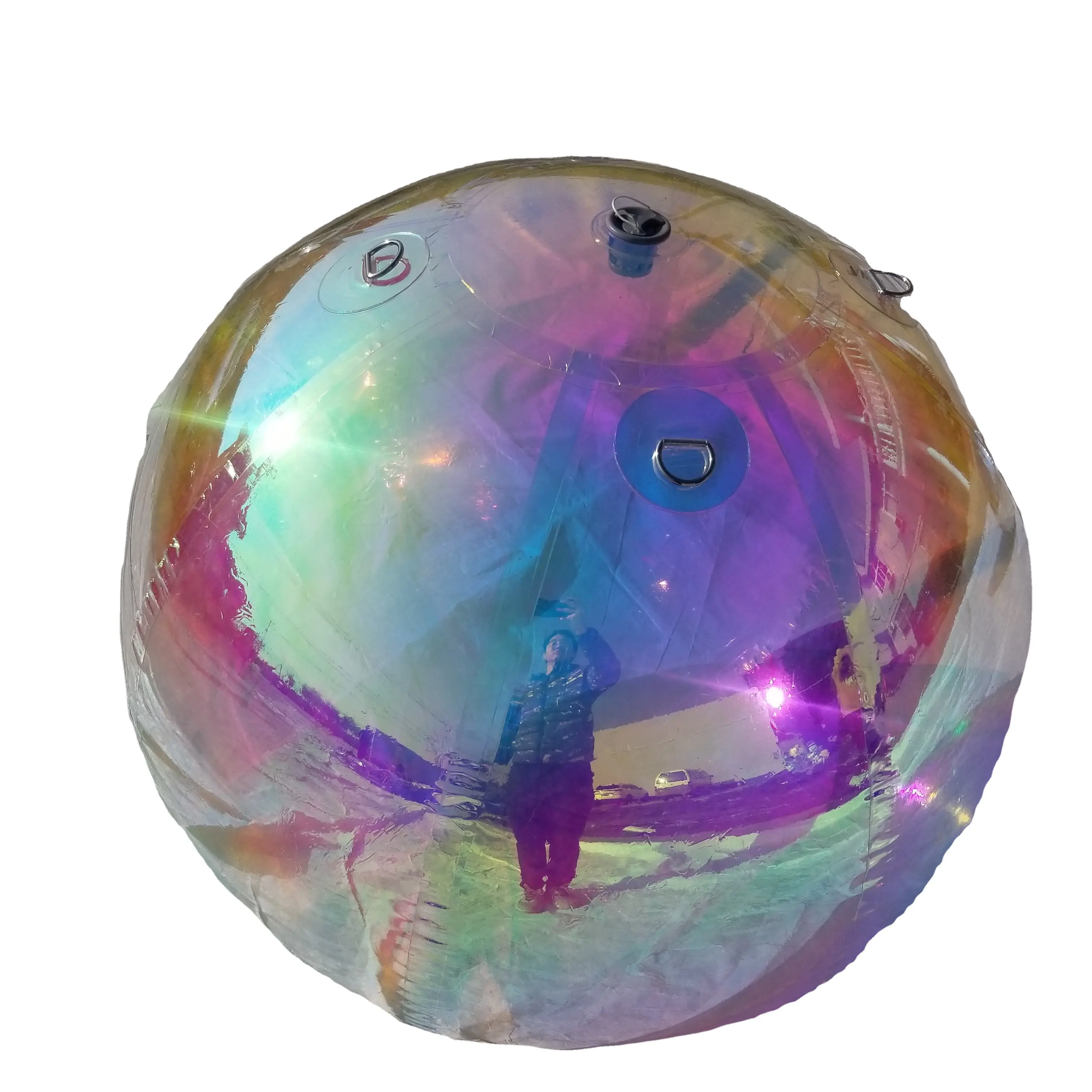 Hete Verkoop Goedkope Kleurrijke Pvc Opblaasbare Reflecterende Bal Opblaasbare Kerstspiegel Bol Opblaasbare Ballon Gigantische Spiegelballen