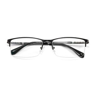 Guoda - Montura de titanio para gafas de hombre, estilo medio aro, modelo 34082, para miopía, talla mediana, estilo empresarial - Product Image 1