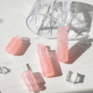 Tubo de brillo de labios en forma de corazón bonito de 3,5 ml, Etiqueta Privada, paquete de tubo de plástico vacío, tubos de brillo de labios rosa - Product Image 5