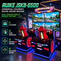 Simulateur de course pour enfants à monnayeur, station de jeu bilingue anglaise pour deux joueurs, construction métallique, garantie 1 an pour les parcs d'attractions