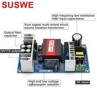 Module d'alimentation isolé AC-DC à sortie unique SUSWE 110/220V vers 12V17A, carte nue