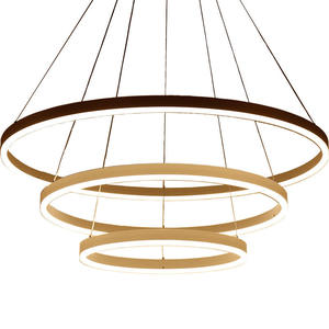 Per la casa decorativo moderno soggiorno Hotel <span class=keywords><strong>cerchio</strong></span> pendente Design 3 anello acrilico <span class=keywords><strong>lampadario</strong></span> a Led di lusso - Product Image 6