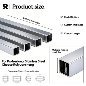 <strong>2026</strong> Hot Sales Manufacturer ASTM 304 304L 316 316L ERW Welded Stainless Steel Tubes Rectangular Stainless Steel Square Pipe - Product Image 4
