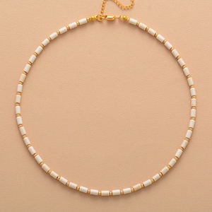 Collier délicat et coloré en pierres naturelles pour femme, avec pendentif en pierre de guérison, style bohème, bijou ras-du-cou perlé - Product Image 3