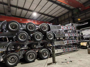 ליולי 40-45 ft מיכל חצי טריילר חצי טריילר תלת-ציר שלדים עם מנעולים טוויסט מותג סין לשוק הפיליפיני - Product Image 5