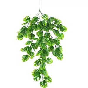 Artificial Monstera <b>Leaf</b> Vine <b>Wall</b> Hanging Greenery <b>Decor</b> for Home Wedding Outdoor Photography Props PVC Plastic 68-Order - Product Image 2