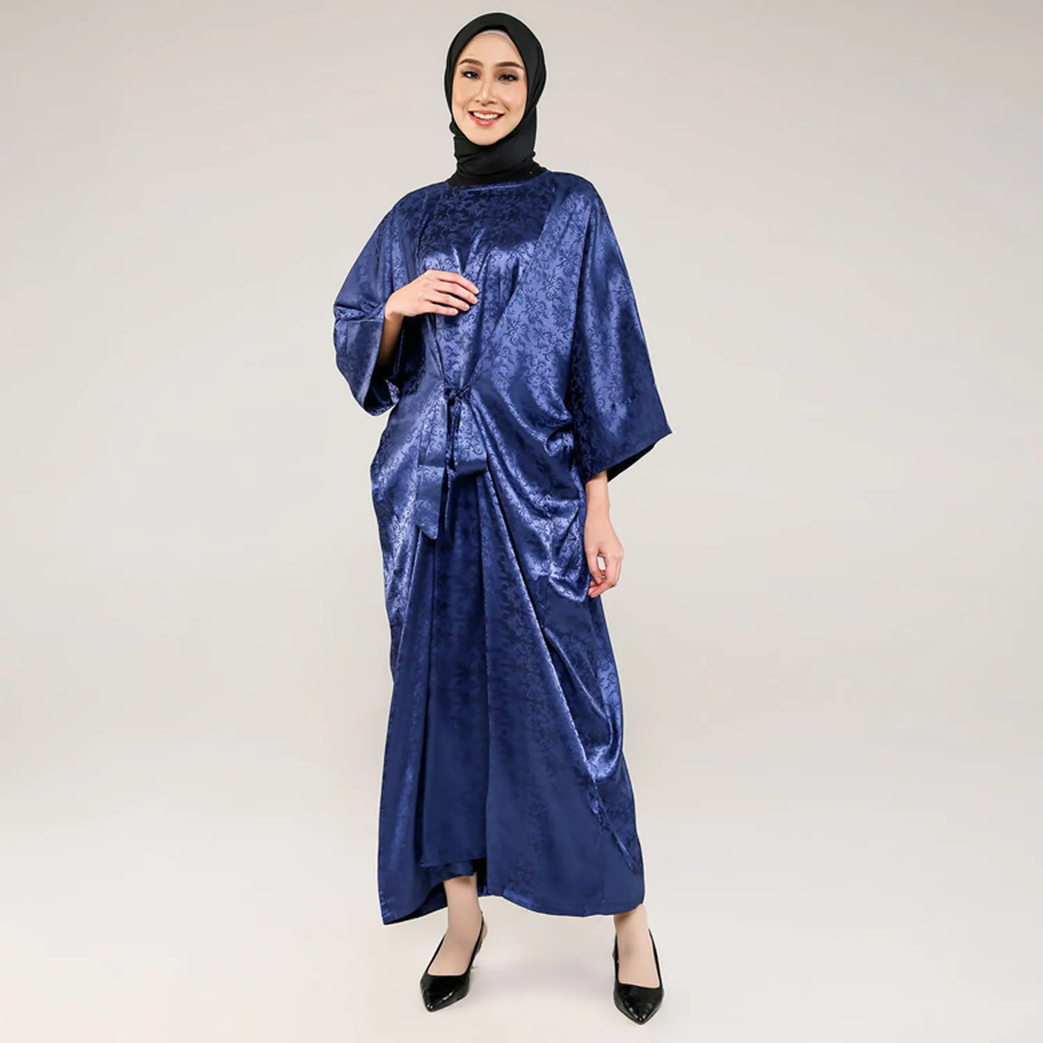 Thời Trang In Đính Cườm Burqa Abaya Set Kurung Batik Voan Hoa Dubai Mới Nhất Thiết Kế Abaya Maxi Dress