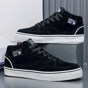 Men's Casual Canvas High <b>Top</b> Shoes Professional Designer Couple Board Shoes Summer Autumn <b>Walking</b> Shoes Breathable Comfort - Product Image 1