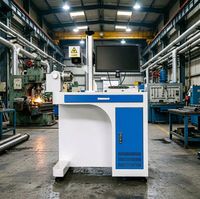 Machine de marquage et de découpe laser à fibre CNC trois axes CORAL HG-G-D20-Z80, configuration de table, refroidissement par air, supports inclus
