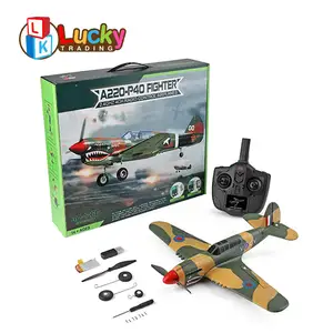 avión rc niños niño Suppliers-WLToys-Avión de radiocontrol de camuflaje para niños, A220-P40 de juguete de 2,4 GHz, 4 canales, modelo de avión de burbujas de espuma RC