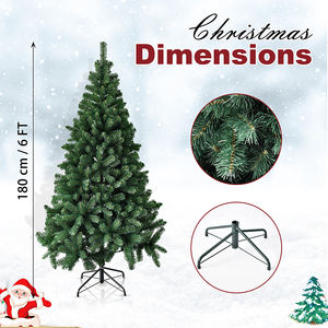 Sapin de Noël Premium de 6 pieds avec support robuste et branches réalistes - Product Image 4