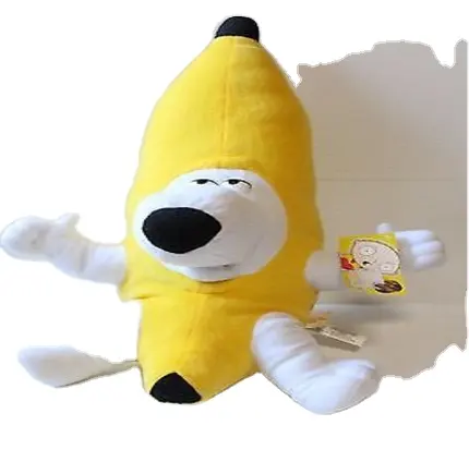 20cm Custom Stuffed Banana Plush Toy Soft Anime Style Cotton Pillow for Kids Personalized Logo PP Filled Great Children's Gift