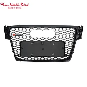 RS4 Front grill for Audi A4 S4 B8 glossy black RS4 radiator center honeycomb bummper grill for Audi A4 S4 2008 2010 2012