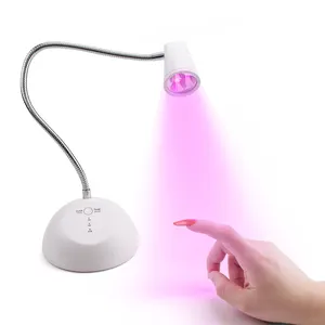 Mis beauty Hot Selling Tragbare wiederauf ladbare kabellose UV-LED-Gel-Fingers pitze Flexible Nagel tisch lampe Flash Cure Touch Light