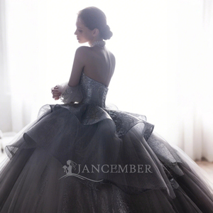 Jancember LSHT065 Robe de bal de mariée Gossamer en fil féerique - Product Image 6