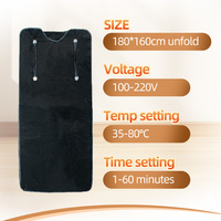 Couverture de sauna imperméable Lingvita Oxford 180 x 160 cm, format déplié, type fermeture éclair, 1 zone chauffante pour salon de beauté