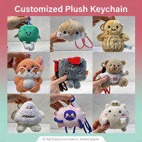 Peluche personnalisée en forme de petit phoque, pendentif en tissu, jouet à câliner avec doublure absorbante pour les produits de parcs à thème