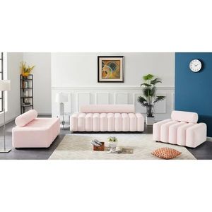Juego de Sofás Modernos y Elegantes, Sofá Individual Tapizado en Tela de Terciopelo, Silla de Acento para Hogar, Hotel, Villa - Product Image 4