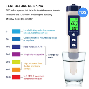 Bestseller tragbarer 5-in-1-TDS-Messgerät Digitaler Wasser <span class=keywords><strong>tester</strong></span> mit EC TDS PH-Temperatur-Salino meter für den industriellen Einsatz - Product Image 3