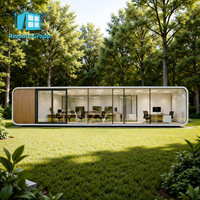 Maison préfabriquée de 40 pieds la plus populaire en Chine, villas portables personnalisables, maison-conteneur type cabine, porte en alliage, hôtel moderne à vendre