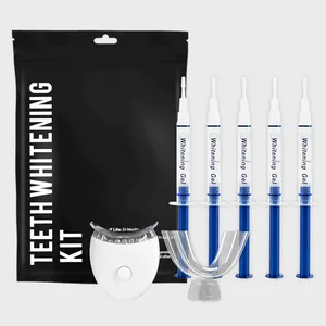 GlorySmile New Dental Peroxide Whitening Instrument Portable Blue Light 44% Peroxide Teeth Whitening Gel Kit