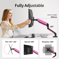 MD01AB 13 "-32" 9kg ressort à gaz bras de moniteur unique support de bureau support d'écran de moniteur support d'ordinateur support VESA