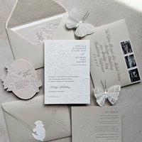 Invitations de mariage personnalisées avec enveloppes, cartes RSVP et cartes d'informations, possibilité de correction rapide du design et production rapide d'échantillons