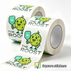 สติกเกอร์กระดาษกาว The Roost Square ทนทาน พิมพ์ดิจิทัล ป้ายของขวัญงานฝีมือ - Product Image 1