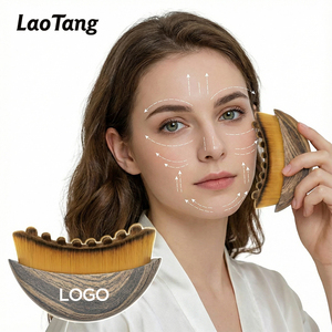 Brosse <span class=keywords><strong>à</strong></span> contour du visage avec logo personnalisé, outil de drainage lymphatique, brosse sèche pour le visage, brosse pour sculpter le menton et <span class=keywords><strong>la</strong></span> mâchoire, s'adapte <span class=keywords><strong>à</strong></span> <span class=keywords><strong>la</strong></span> <span class=keywords><strong>peau</strong></span> - Product Image 1