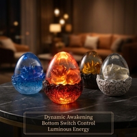 Hoogwaardige op maat gemaakte hars ambachten, verlichte drakenei conceptproduct. Consulteer voordat u bestelt. Slaapende baby drakenfiguur.