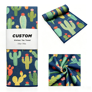 Ujoy Gift Serviettes de cuisine en microfibre gaufrée recyclée, design premium, vente chaude, personnalisables OEM - Product Image 1