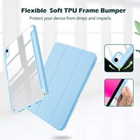 Pour iPad 10/11ème 2025 génération 10.9 support magnétique en cuir tablette couvre et étuis fente transparente pour crayon réveil/sommeil automatique (A16)