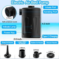Pompe de gonflage 4000mah rechargeable par USB pour le camping en plein air pour le matelas 5000pa Mini pompe à air électrique rechargeable